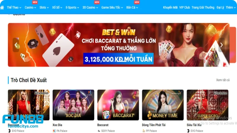 Fun88 đăng kí – Trải nghiệm thế giới cá cược không giới hạn